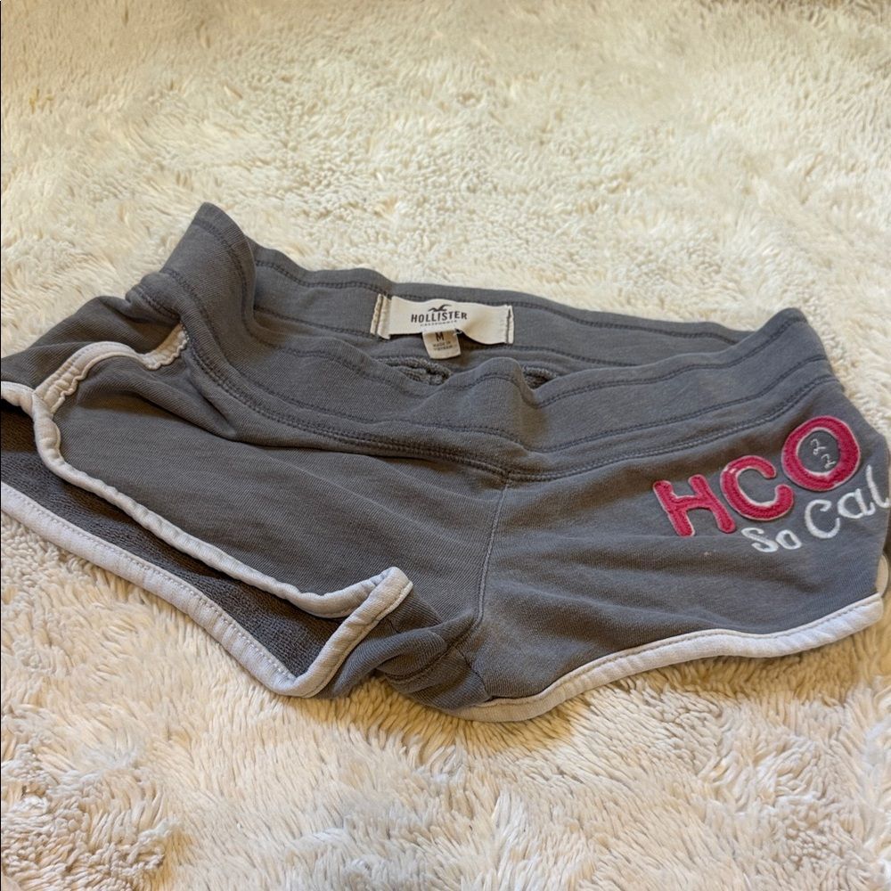 Hollister Gray Shorts with Pink HCO Logo M